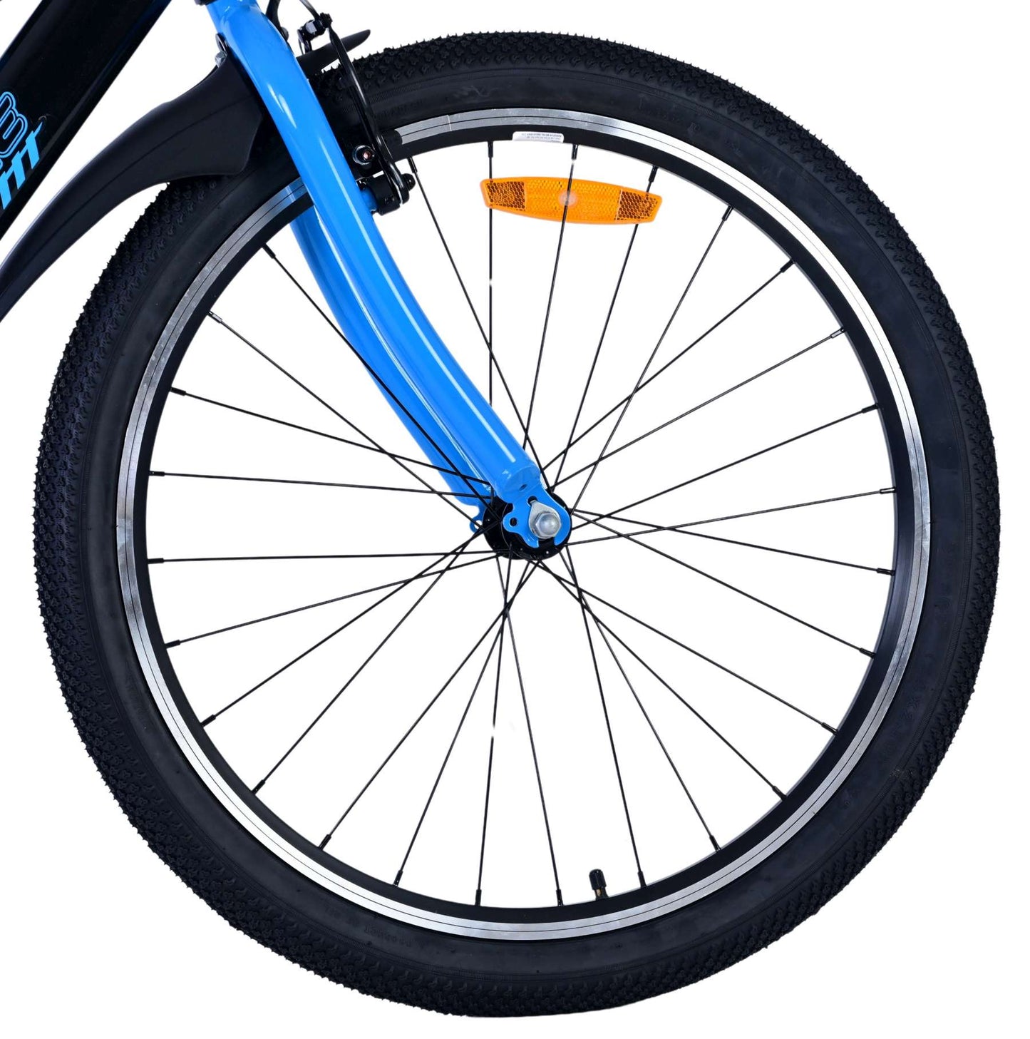 Volare sportivo per bambini in bici per bambini blu nero da 24 pollici