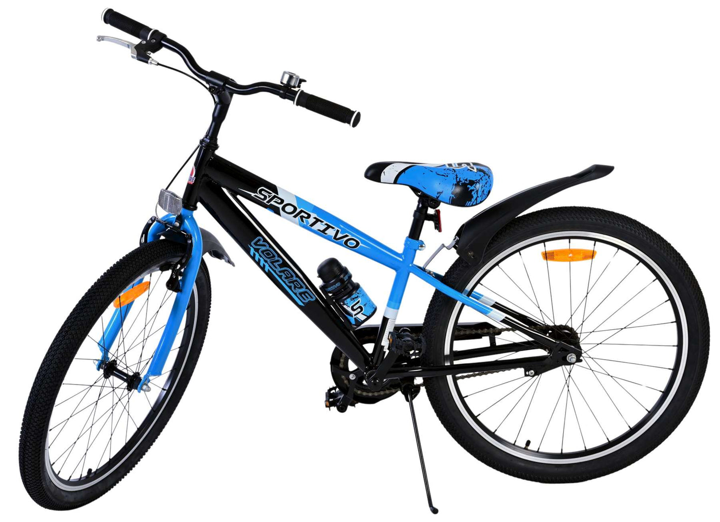 Volare sportivo per bambini in bici per bambini blu nero da 24 pollici