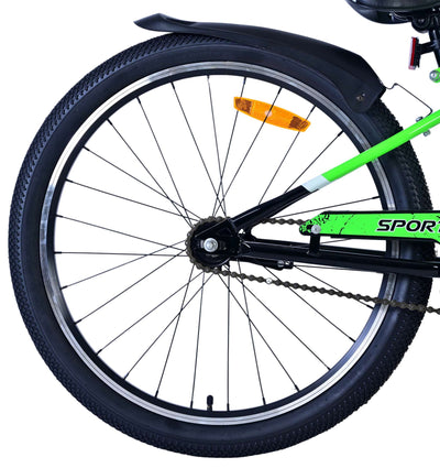 Valorare SportVo per bambini Bike Boys 24 pollici Verde nero
