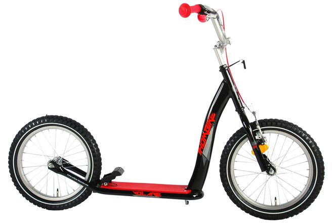 Volare Step - Jongens en Meisjes - 16 inch - Zwart Rood