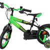 Bicicletta per bambini Volare Strike - ragazzi - 12 pollici - nero verde - due freni a mano