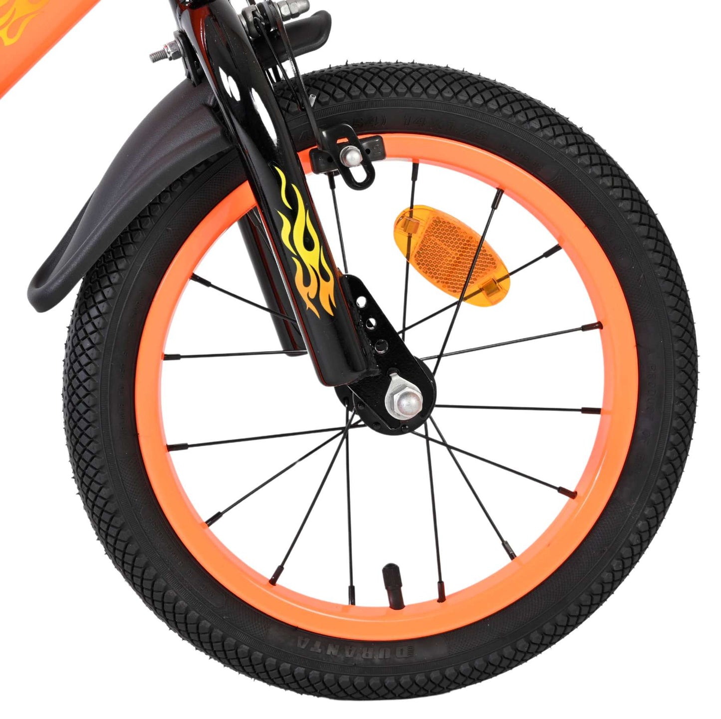 Bicicletta per bambini Volare Strike - ragazzi - 14 pollici - nero arancione