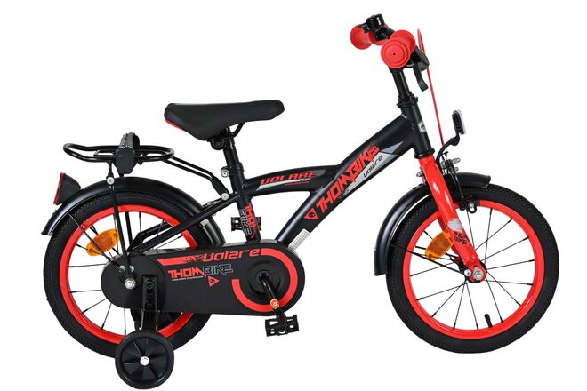 Bicicletta per bambini Volare thombike - ragazzi - 14 pollici - nera rossa