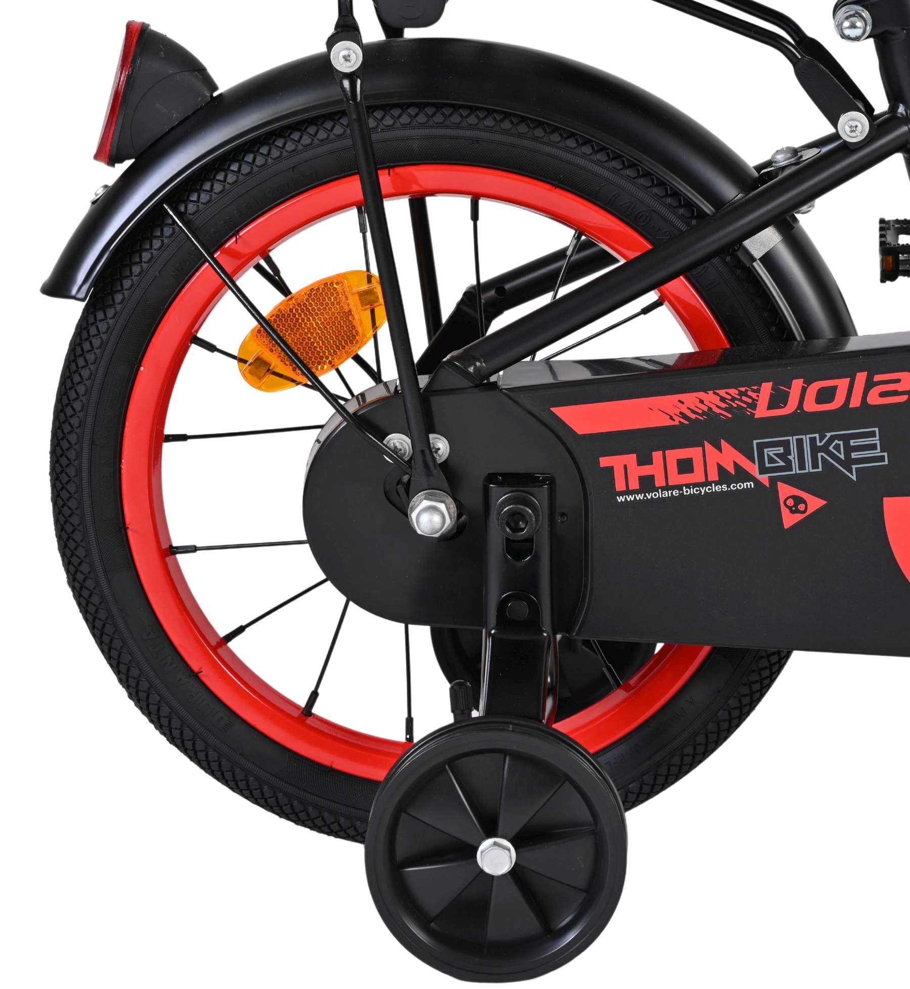 Bicicletta per bambini Volare thombike - ragazzi - 14 pollici - nera rossa