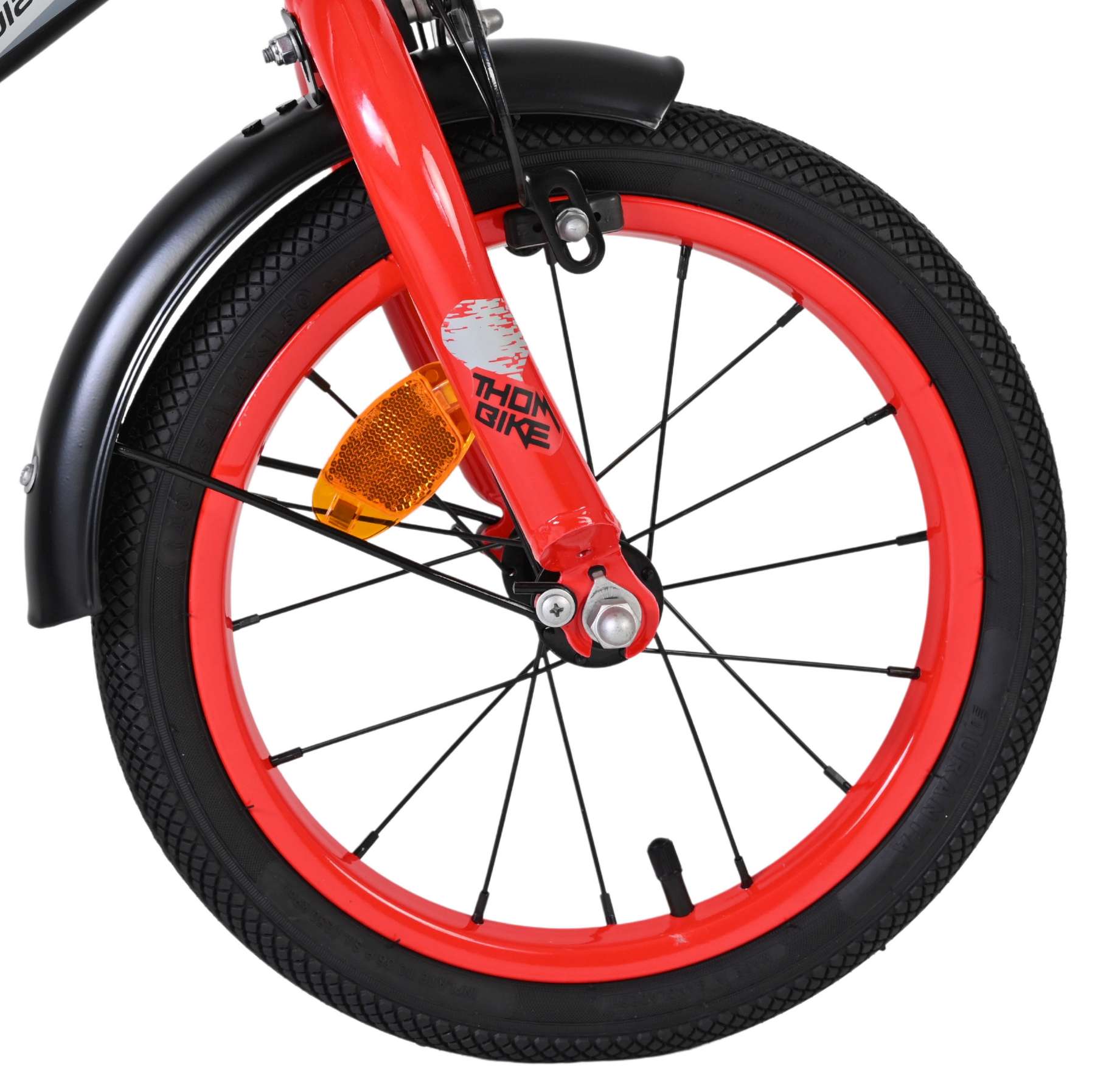 Bicicletta per bambini Volare thombike - ragazzi - 14 pollici - nera rossa