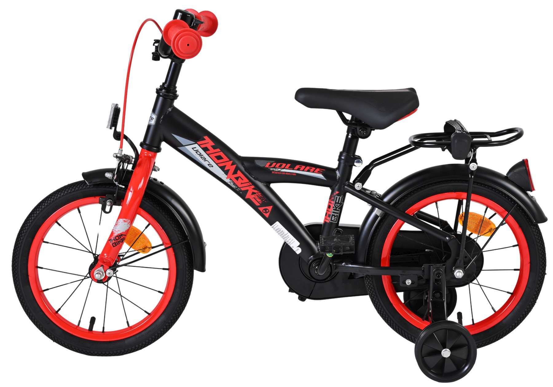 Bicicletta per bambini Volare thombike - ragazzi - 14 pollici - nera rossa