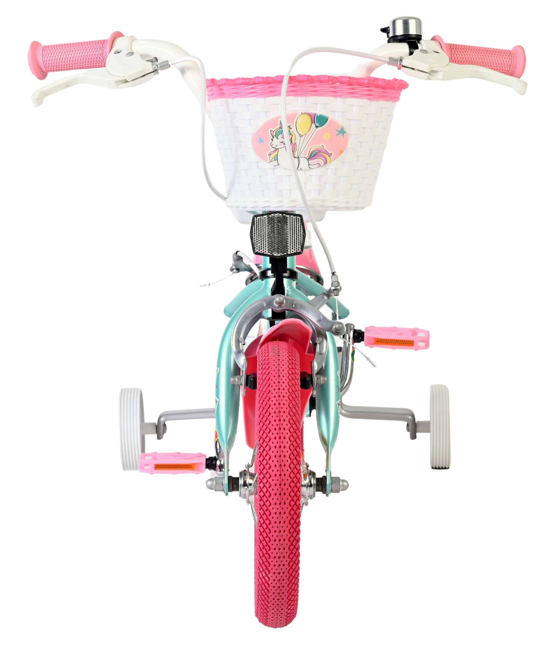 Bicicleta infantil Volare Unicorn - niña - 12 pulgadas - verde - dos frenos de mano