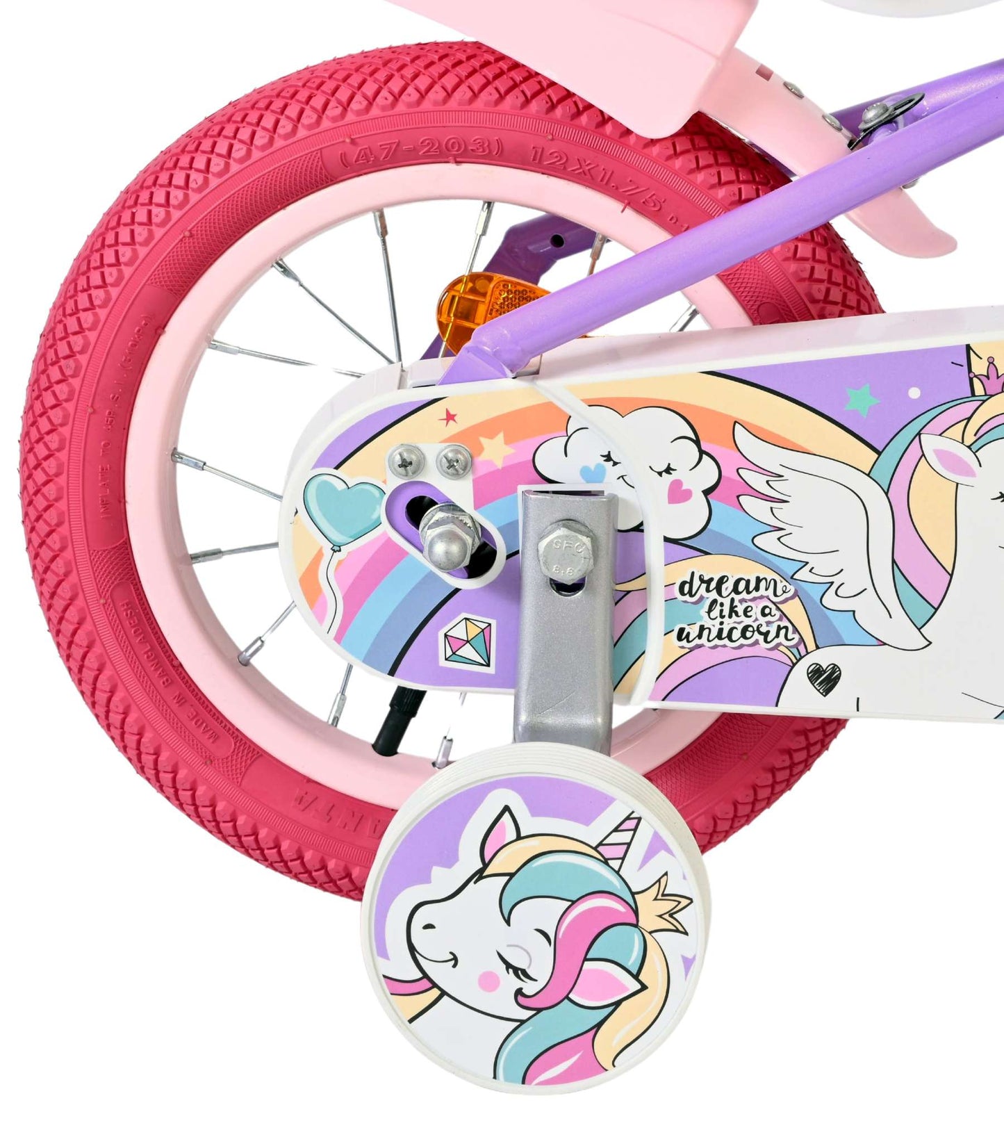 Volare unicorn 12 fiets paars 61279