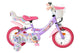 Volare unicorn kinderfiets - meisjes - 12 inch - paars - twee handremmen