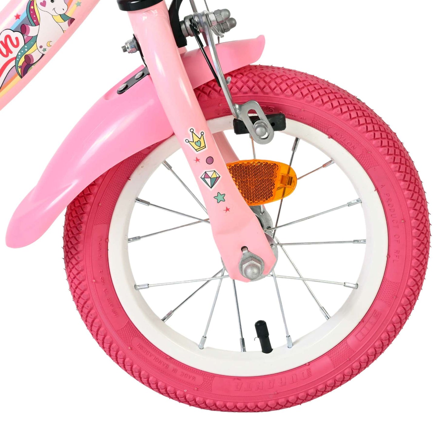 Bicicletta per bambini Volare Unicorn - ragazze - 12 pollici - rosa