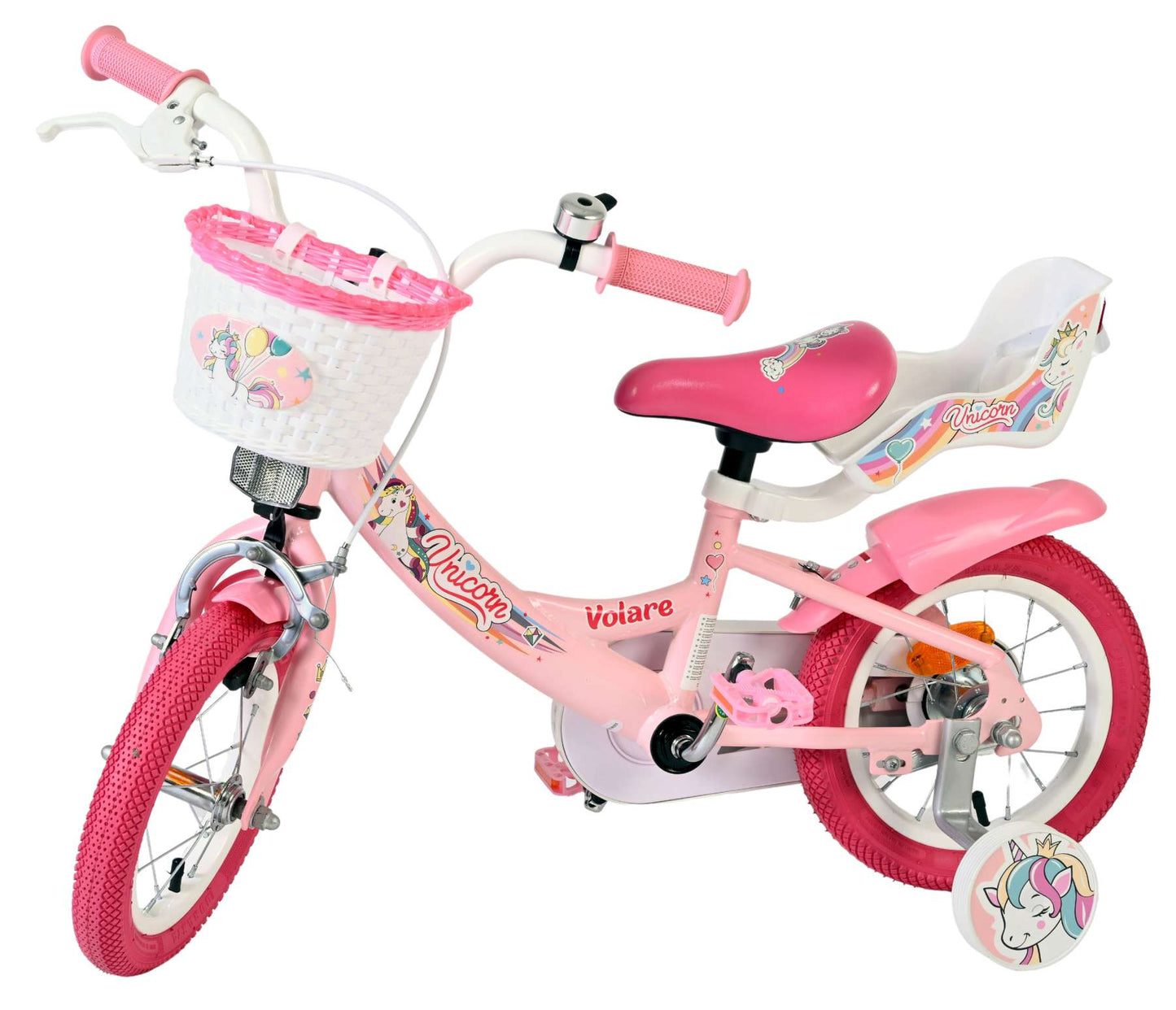 Bicicletta per bambini Volare Unicorn - ragazze - 12 pollici - rosa