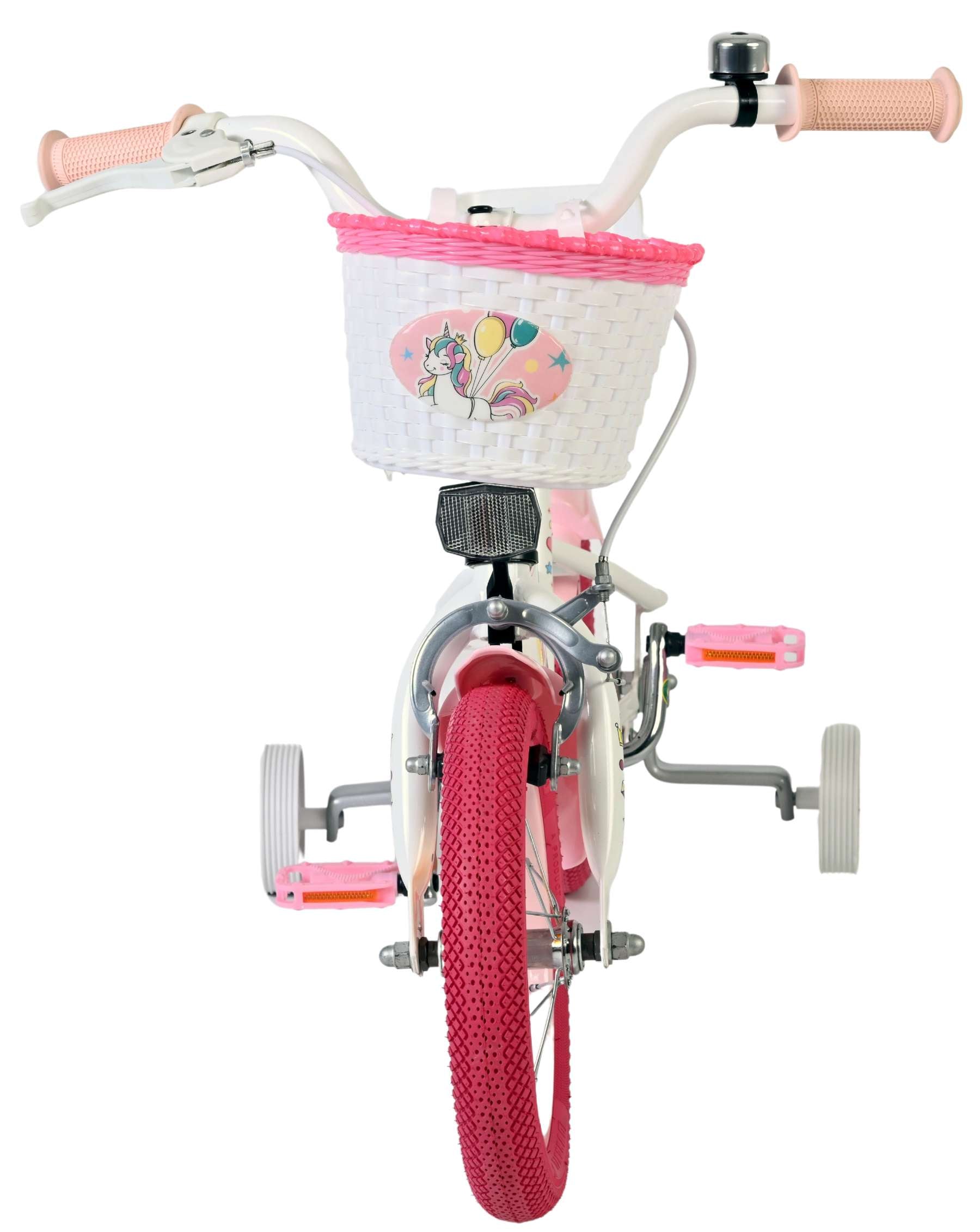 Bicicleta infantil Volare Unicorn - niña - 12 pulgadas - blanca