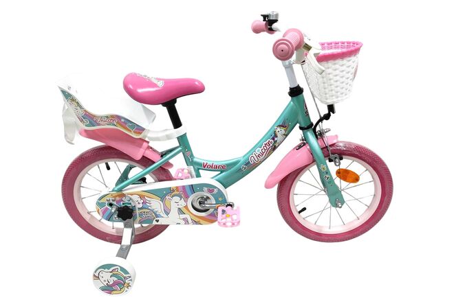 Volare unicorn kinderfiets - meisjes - 14 inch - groen