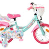 Bicicletta per bambini Volare Unicorn - ragazze - 14 pollici - verde - due freni a mano