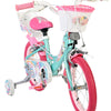 Bicicleta infantil Volare Unicorn - niña - 14 pulgadas - verde - dos frenos de mano