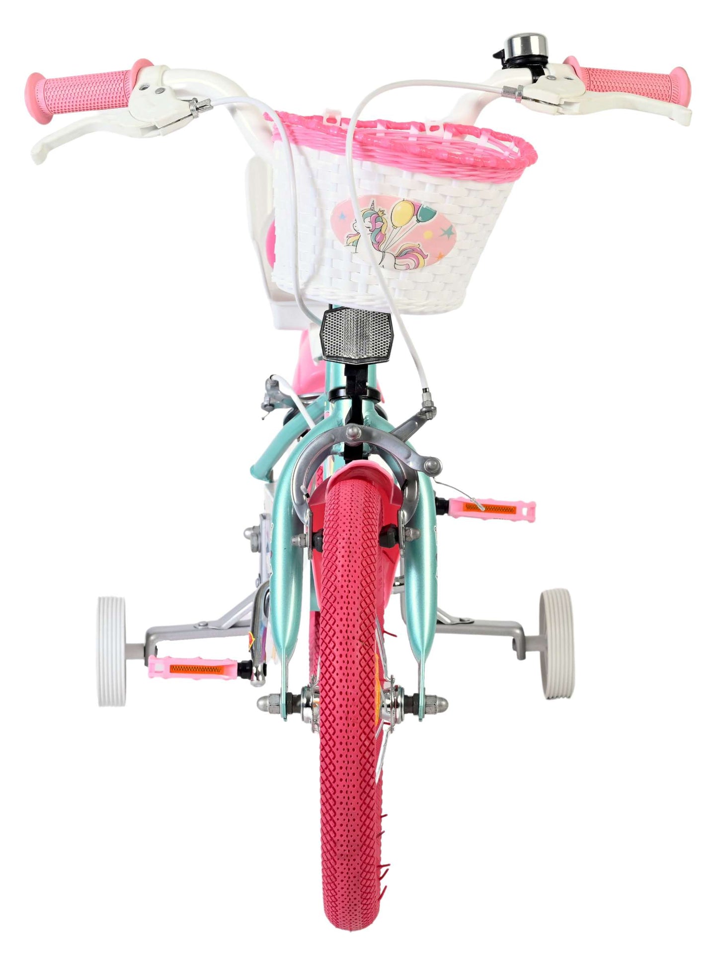 Bicicletta per bambini Volare Unicorn - ragazze - 14 pollici - verde - due freni a mano