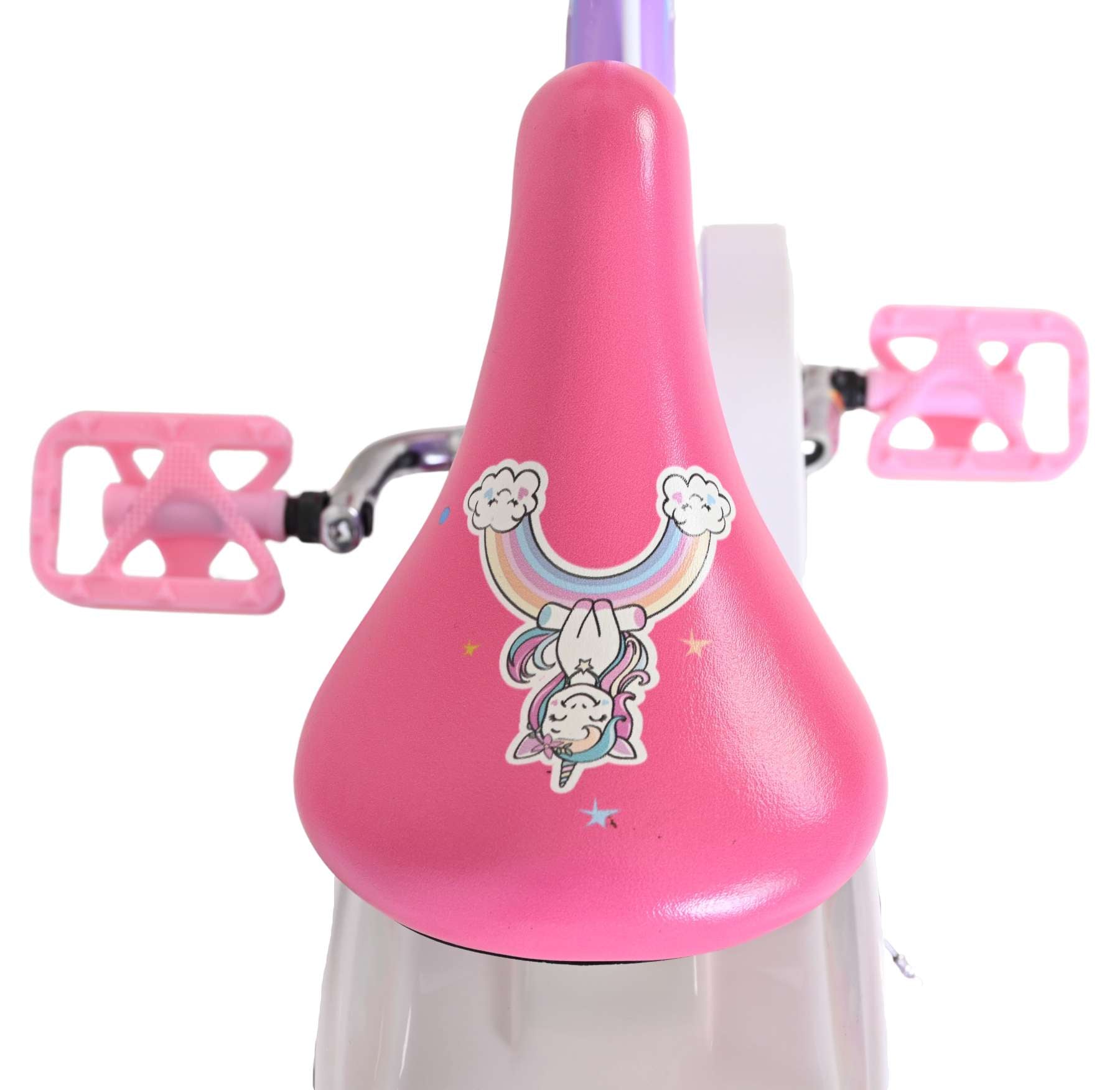 Bicicleta infantil Volare Unicorn - niña - 14 pulgadas - violeta - dos frenos de mano