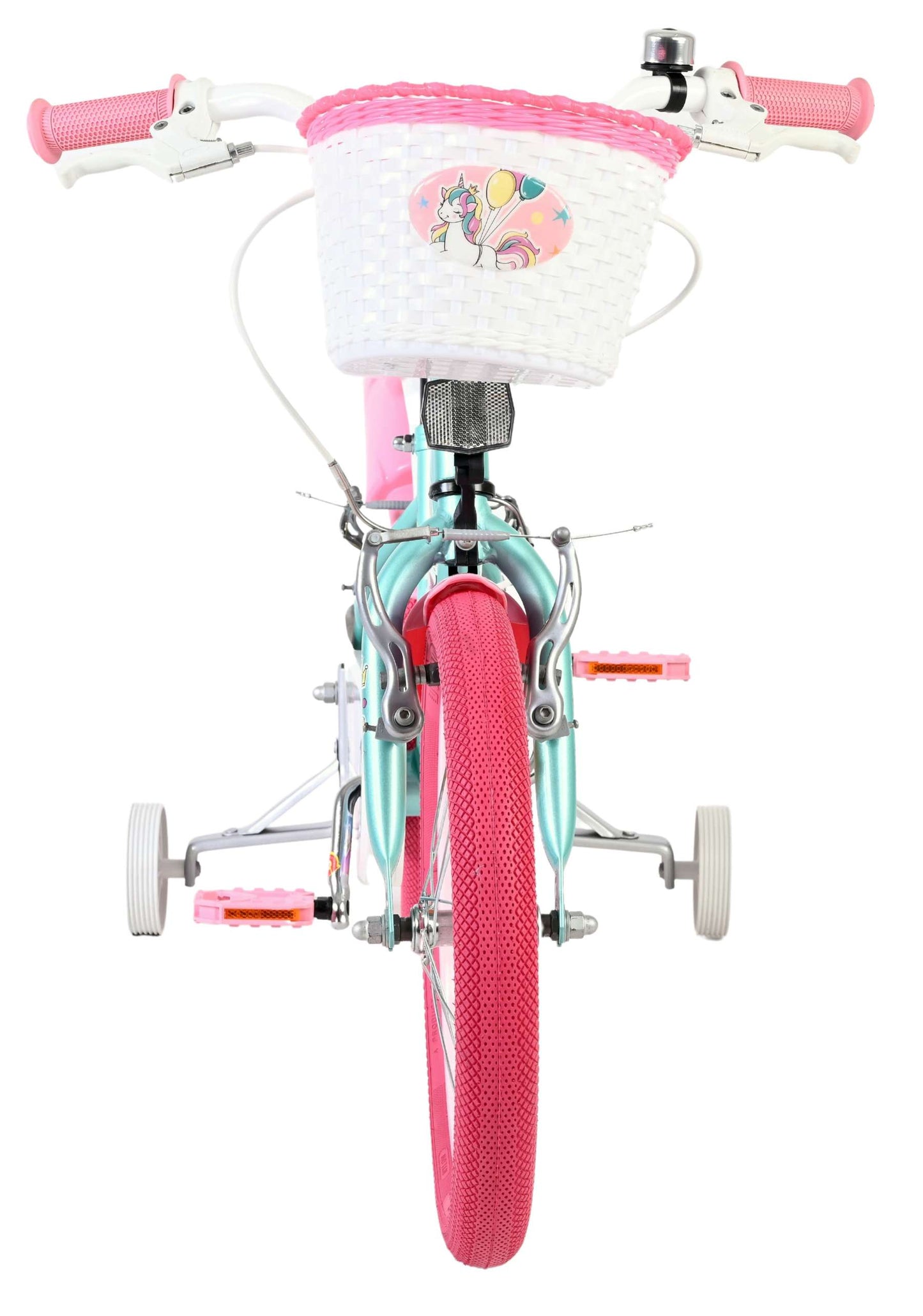 Bicicletta per bambini Volare Unicorn - ragazze - 16 pollici - verde - due freni a mano