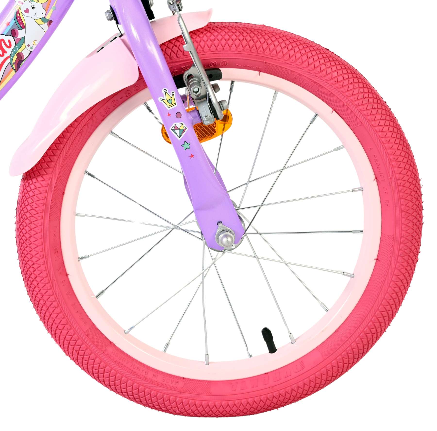 Bicicletta per bambini Volare Unicorn - ragazze - 16 pollici - viola