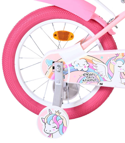 Bicicletta per bambini Volare Unicorn - ragazze - 16 pollici - rosa
