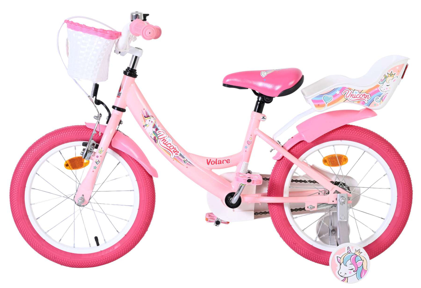 Volare unicorn kinderfiets - meisjes - 16 inch - roze