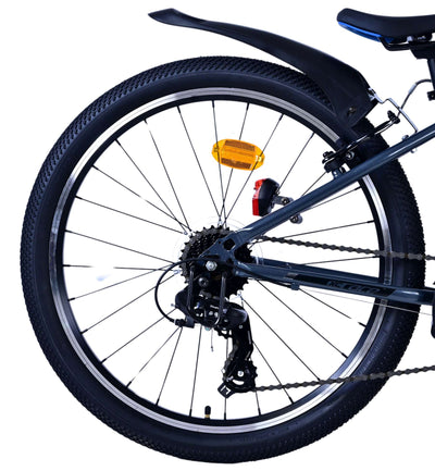 Vlatarare XC Race Children's Bicycle's Bicycle 24 pollici 21 velocità blu grigio