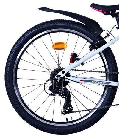 Volare xc race kinderfiets - 24 inch - 21 speed - wit roze