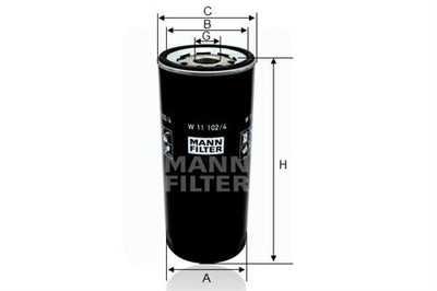 Filtro Mann Filtro olio Mann idraulico (NML)