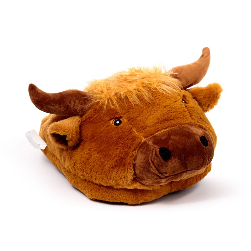 Highland coo mucca pantofola gigante scaldapiedi