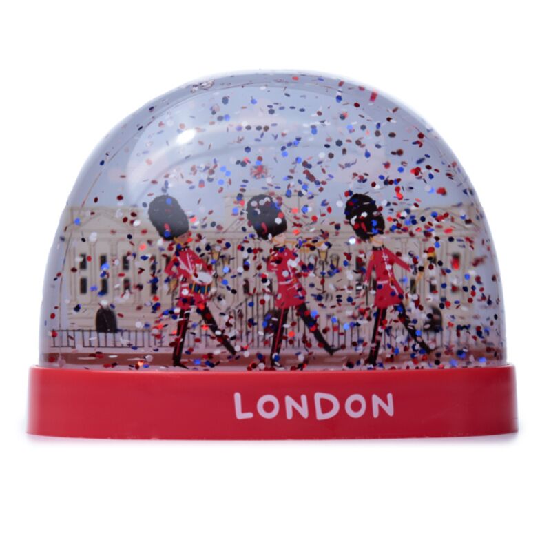 Londen souvenir koninklijke wachter op parade large glitter sneeuwbol