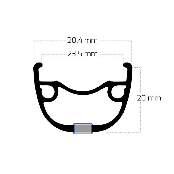 Ryde velg rival 23 27.5 584 32g 14g disco alu negro