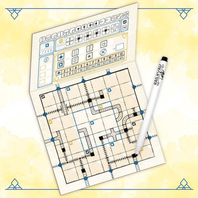 White goblin games railroad ink geel dobbelspel