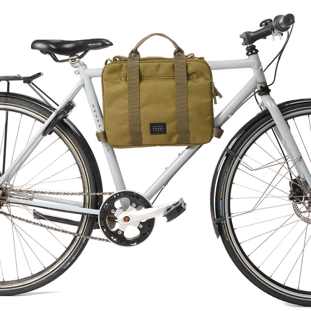 Weathergoods suecia bolsa city framebag oliva