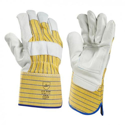 Vano portaoggetti da lavoro, palmo in pelle rinforzato | 12 pezzi