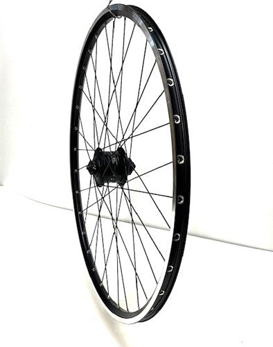Rueda delantera Shimano 28 pulgadas 622 negra. centro de dinamo de buje de radios negros