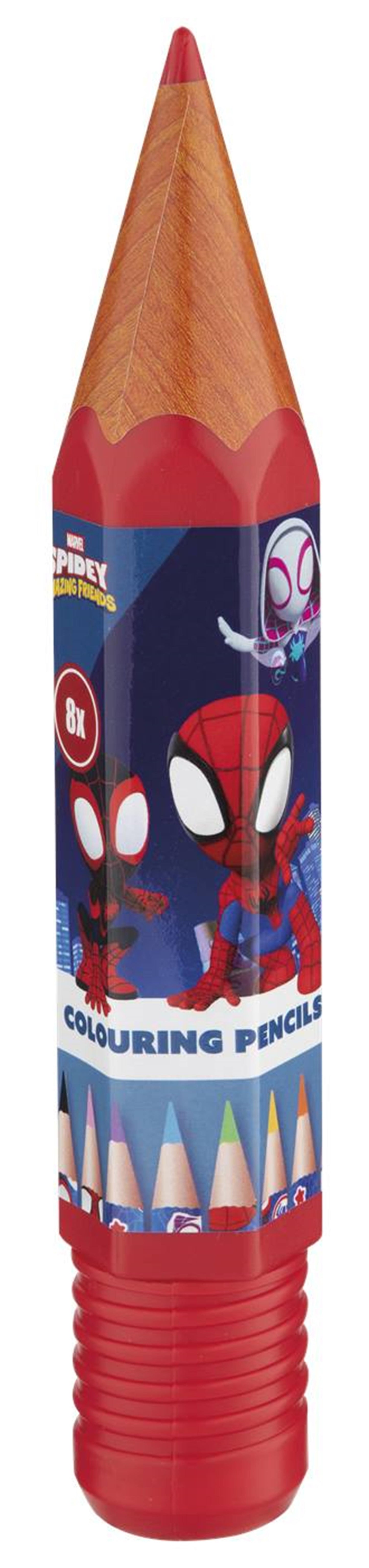 Disney spidey stitch frozen 8 kleurpotloden in potloodverpakking