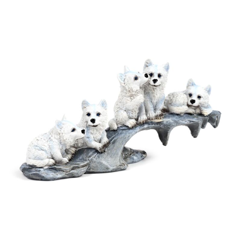 I cuccioli di lupo giocano sul rock