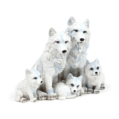 Familia de cachorros de lobo