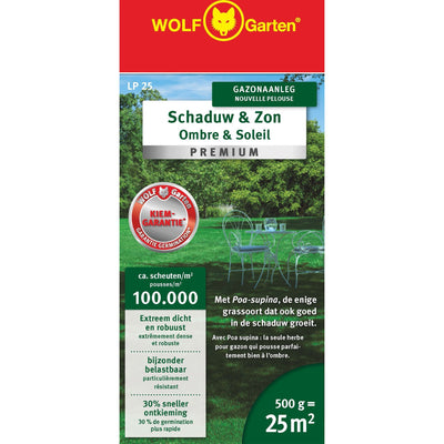 WOLF-Garten LP 25 Premium-Gazon schaduw en zon graszaden