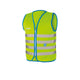 Wowow veiligheidshesje kind met rits en 1150 - fun fietsjas - maat l - unisex - groen blauw zilver