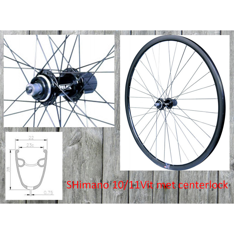 Rueda trasera velox 28 11 V QR Disc de grava híbrida CL 135 mm