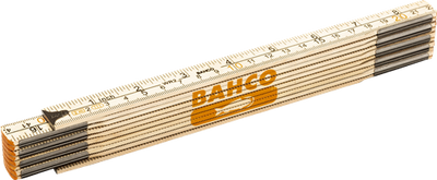 Bahco houten duimstok 2 meter metrisch
