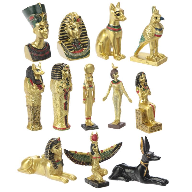 Estatuillas en miniatura de coleccionista de pirámide egipcio
