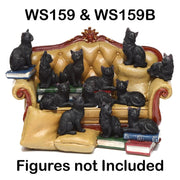 Zwarte kat wereld sofa display - afbeelding 2
