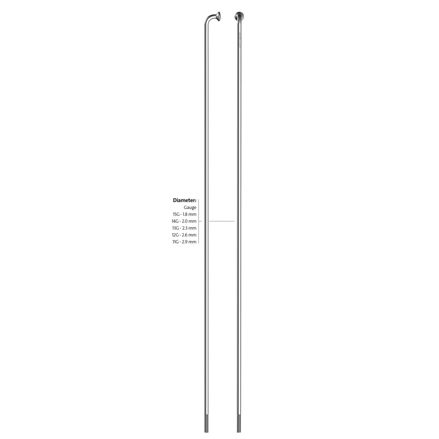 Sapim spaak 14-258 leader rvs zonder nippel (100st)