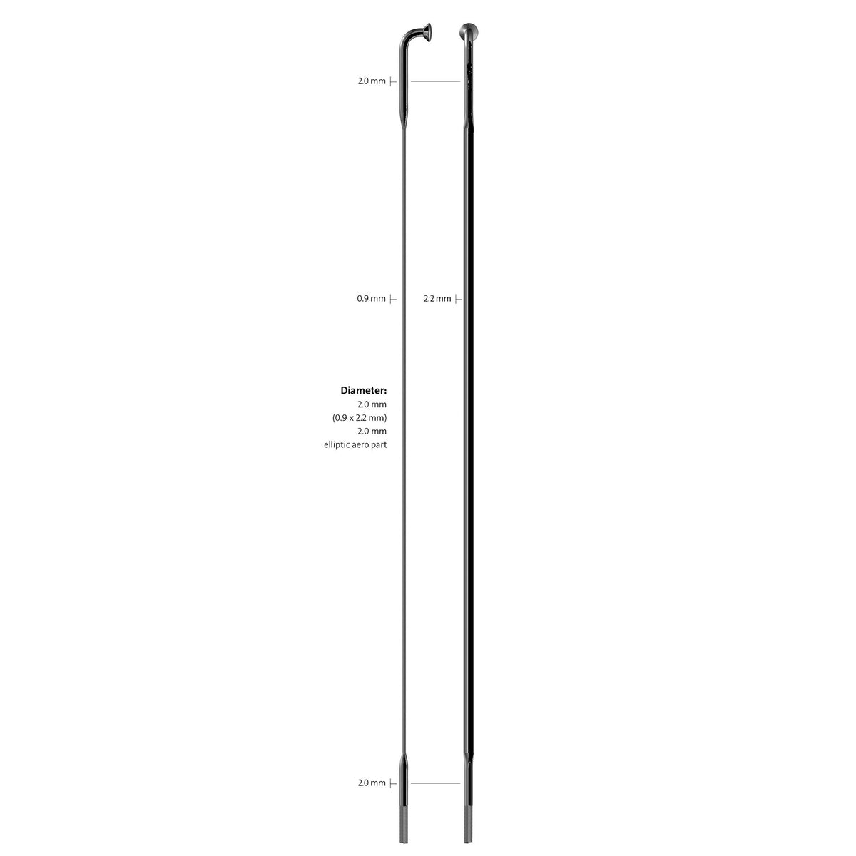 SAPIM SPAAK 14-262 PLAT RAY CX Nero con Nippel (20st)