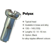 Sapim spaaknippel 14 polyax 14mm zilver messing (100st) - afbeelding 3