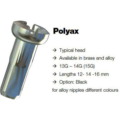 Tetina de radio Sapim 14 polyax 14mm amarillo aluminio (100uds)