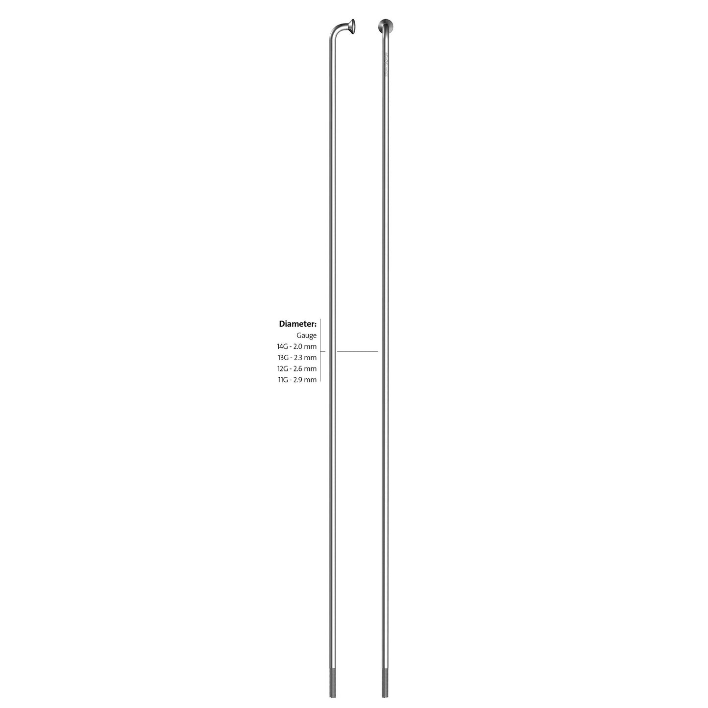 Alpina spaak zink 14-140 zonder nippel zilver (144st)