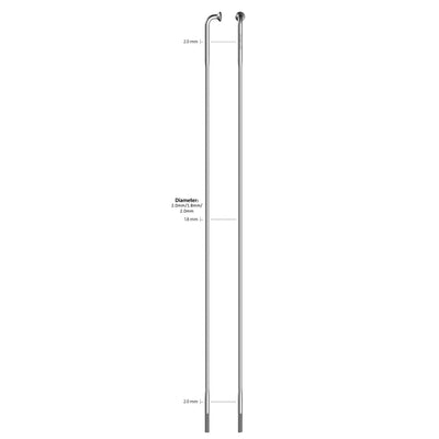 Sapim spaak 14-282l race rvs zonder nippel (100st)